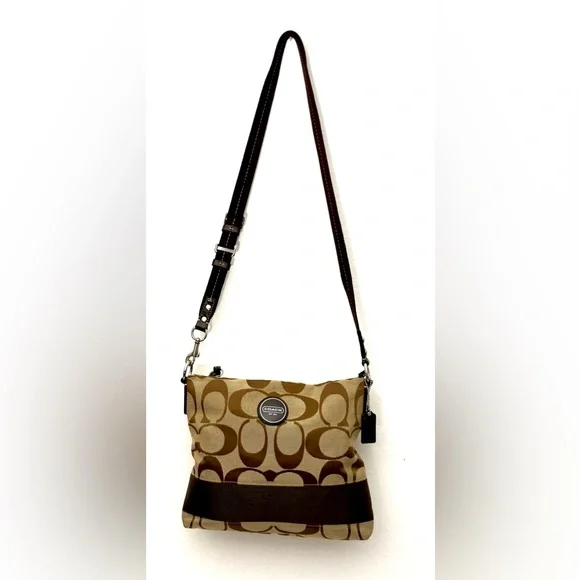 Coach Tan and Brown Crossbody Bag - Picture 3 of 8